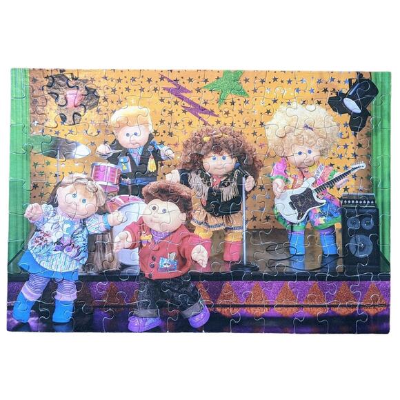 Cabbage Patch Kids Rock Band 100 Pc Puzzle 11x16" - Used (MB, 1990) Complete - Picture 1 of 5
